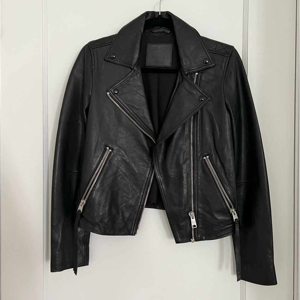 All Saints Dalby Leather Biker Jacket